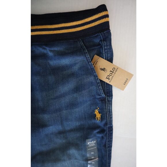 Polo Ralph Lauren Boy's Sz XL (18-20) Randall Wash Stretch Denim Jogger Pants - Picture 5 of 9